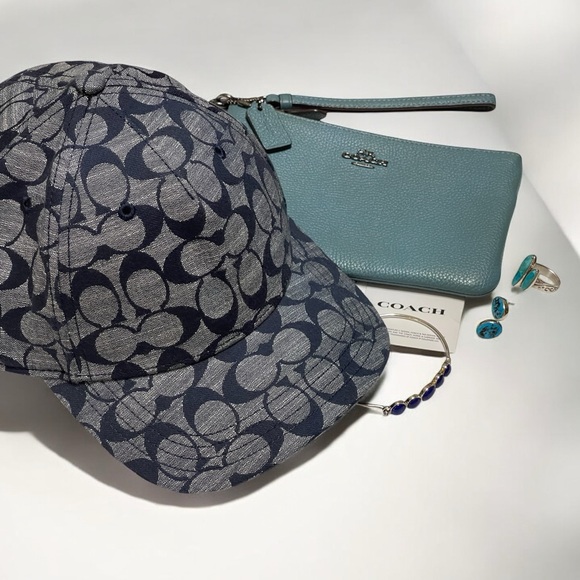 COACH New York Signature Chambray Baseball Hat New with Tags What is your Style? - Picture 4 of 7